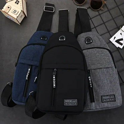 mens sling bag cross body handbag chest bag shoulder pack sports travel backpack black