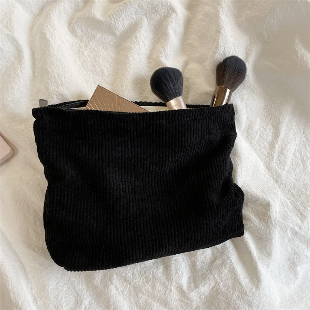 corduroy canvas makeup bag simple