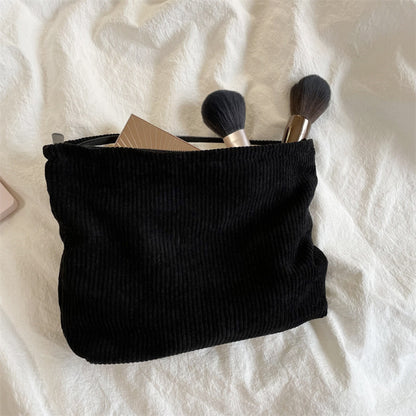 corduroy canvas makeup bag simple