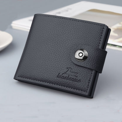 mens wallet with a retro short clasp