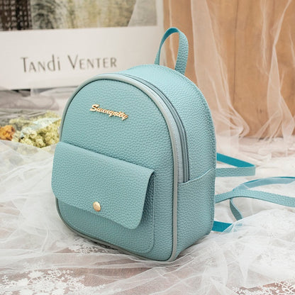 fashion women shoulders small backpack letter purse mobile phone simple ladies travel bag student school backpacks