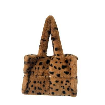 leopard print tote shoulder messenger bag large capacity