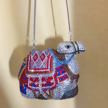 cartoon animal shape diamond dinner bag