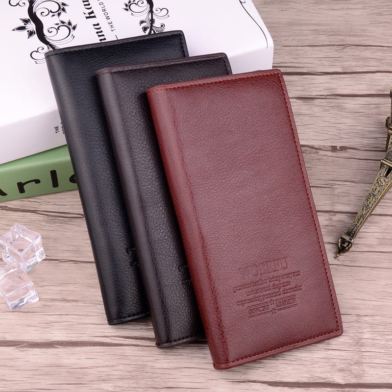 mens long wallet fashion business mens wallet