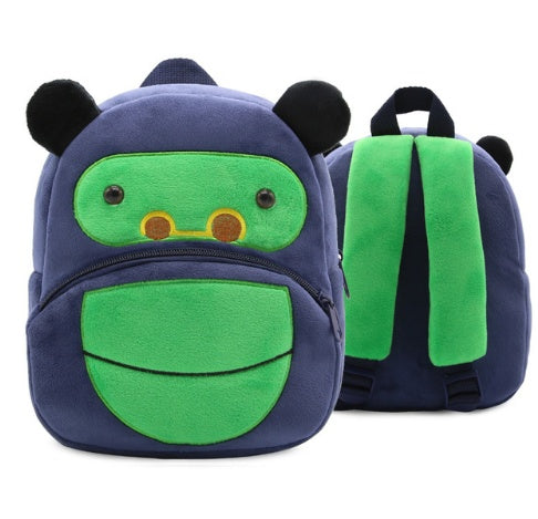 children school backpack cartoon rainbow design soft plush material for toddler baby girls kindergarten kids school bags