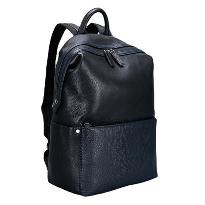 mens retro casual top layer cowhide backpack