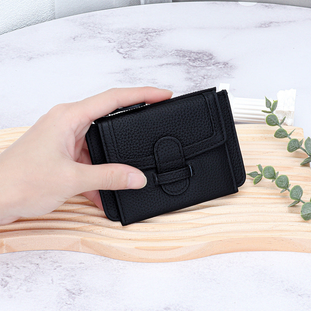 fashion ultra thin multifunctional leather multiple card slots wallet