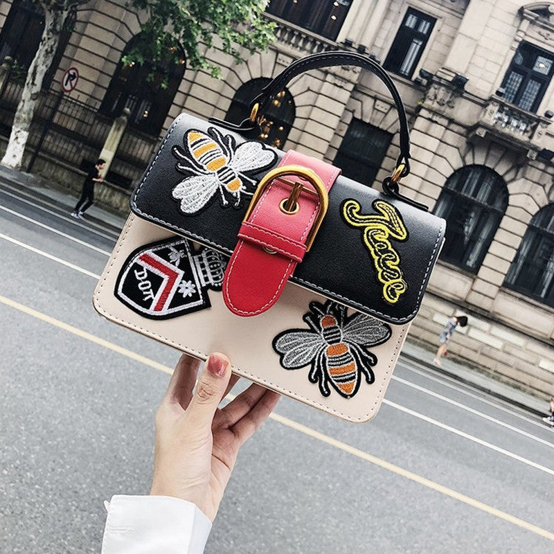 embroidered handbag