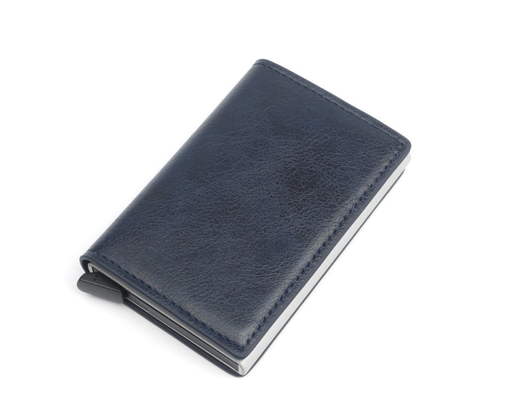 automatic pop up leather card holder