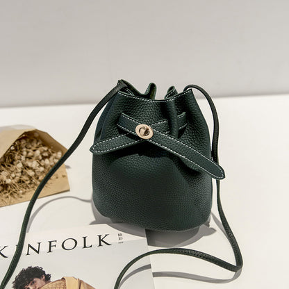 all match lychee pattern bucket bag