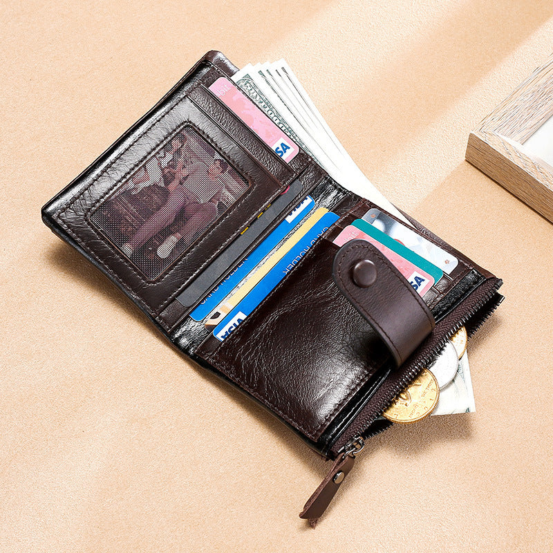 cowhide mens wallet