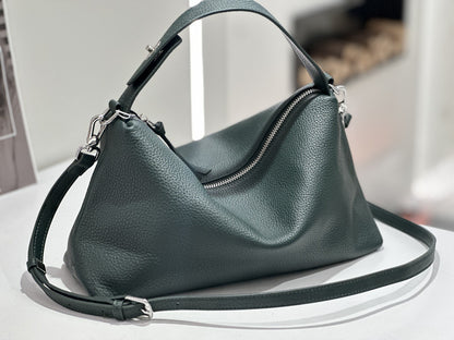 Womens Leather Handbag Premium Matte Suede Cowhide Tote Crossbody Bag