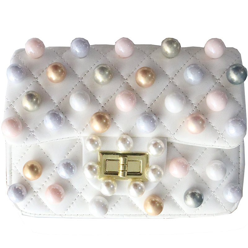 pearl shoulder bag crossbody bag chain bag