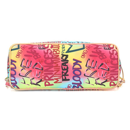 color graffiti tote bag