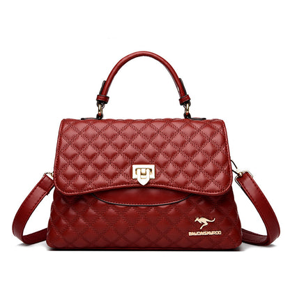 Fashionable Versatile Diamond-quilted Crossbody Shoulder Bag