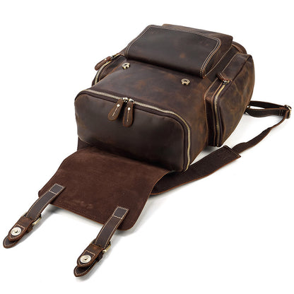 mens leather backpack