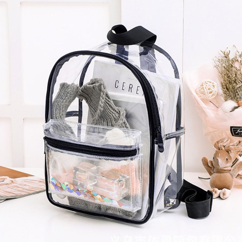 transparent waterproof pvc childrens backpack schoolbag