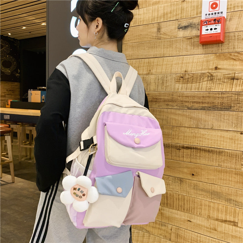 simple badge high school student hunior high school student backpack