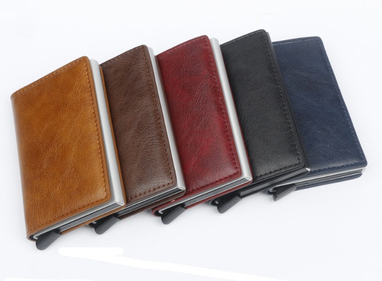 automatic pop up leather card holder