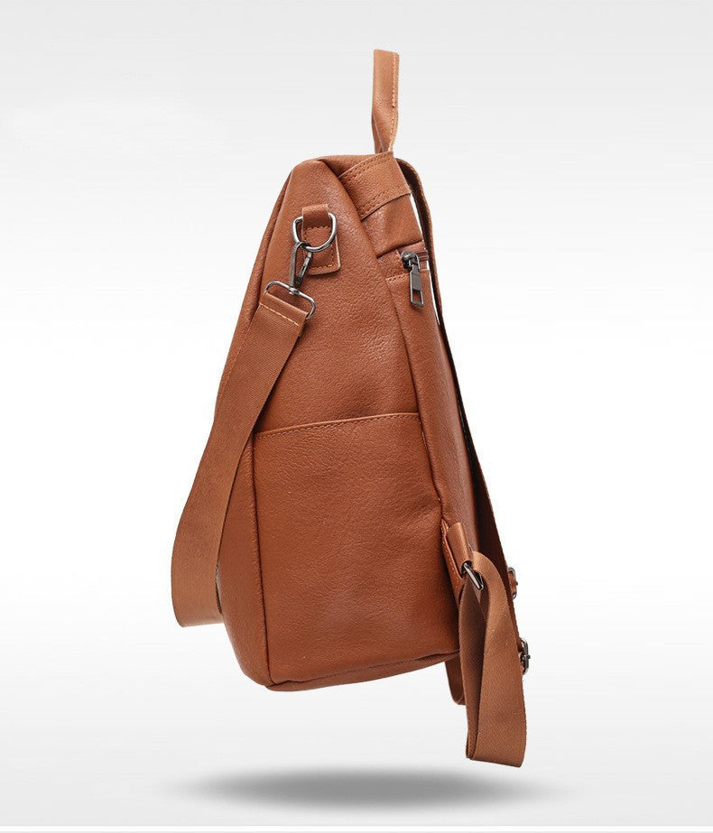 womens solid color large capacity backpack