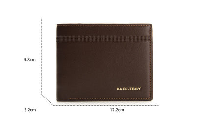 mens wallet business casual short pu wallet cross