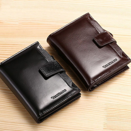 mens leather wallet wallet card holder