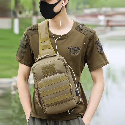 outdoor lure camouflage large capacity multi functional mens shoulder crossbody tactical chest bag