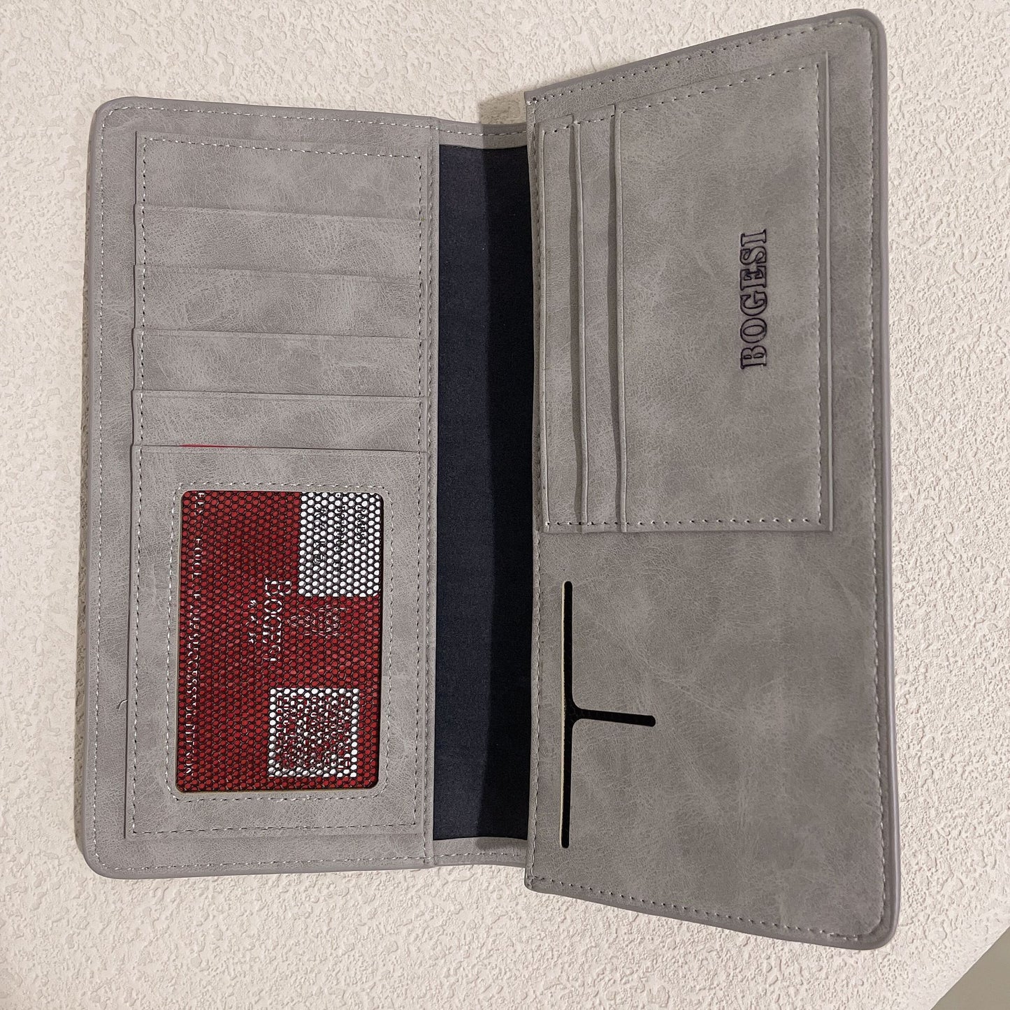 mens thin wallet long card holder