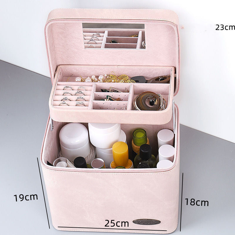 portable cosmetic storage box desktop jewelry