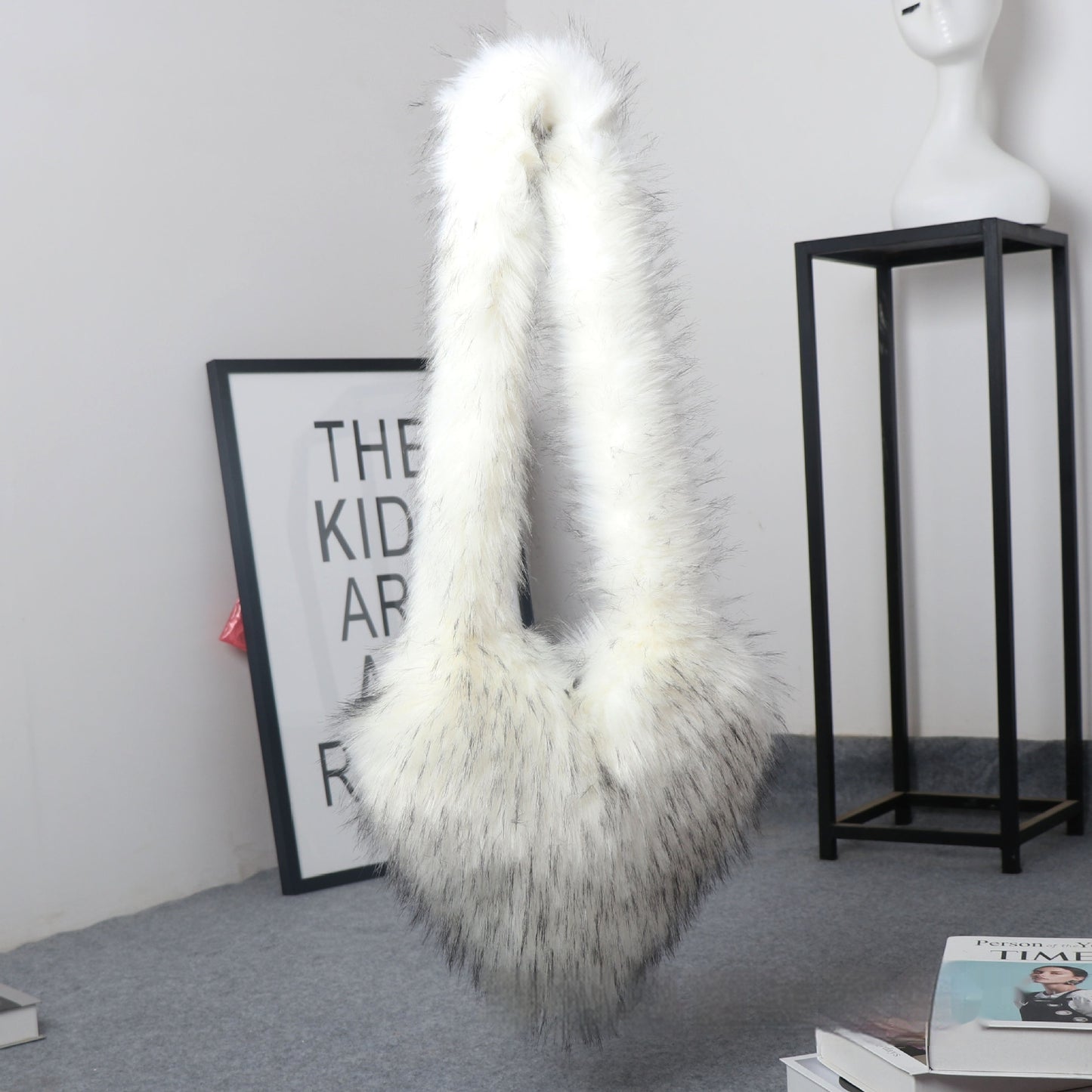 crossbody love female fur plush big bag capacity personality