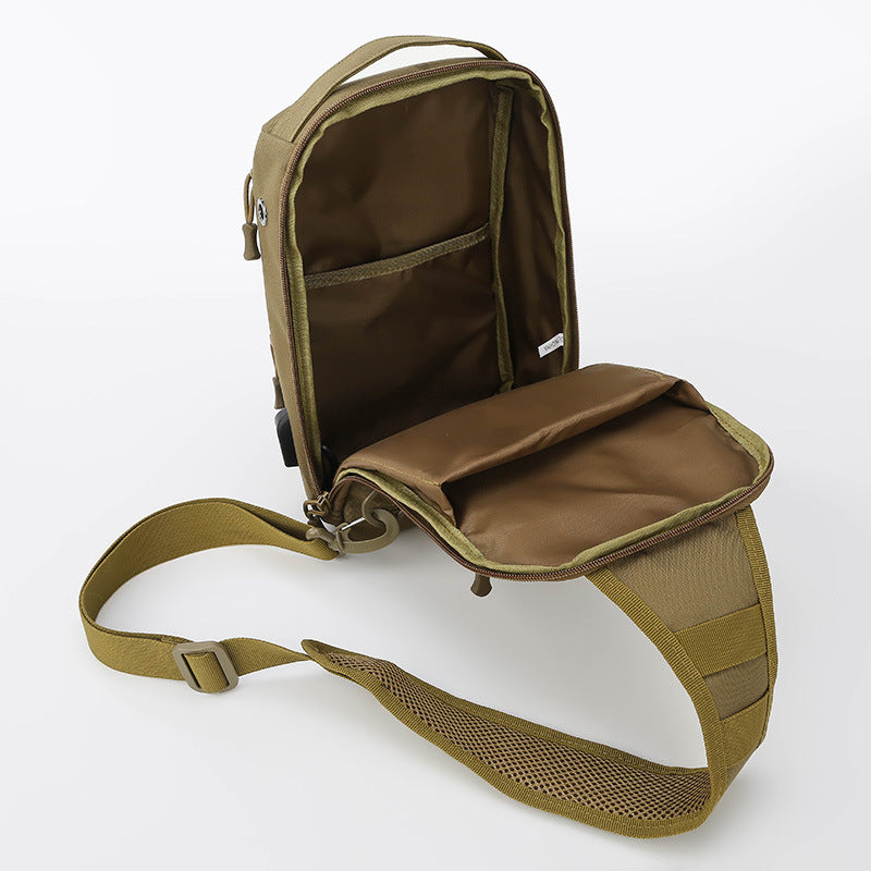 outdoor lure camouflage large capacity multi functional mens shoulder crossbody tactical chest bag