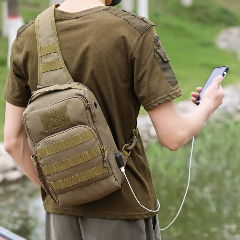 outdoor lure camouflage large capacity multi functional mens shoulder crossbody tactical chest bag