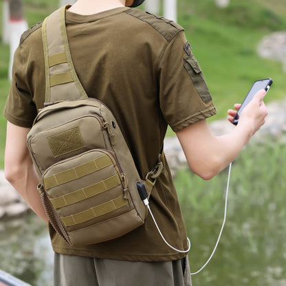outdoor lure camouflage large capacity multi functional mens shoulder crossbody tactical chest bag