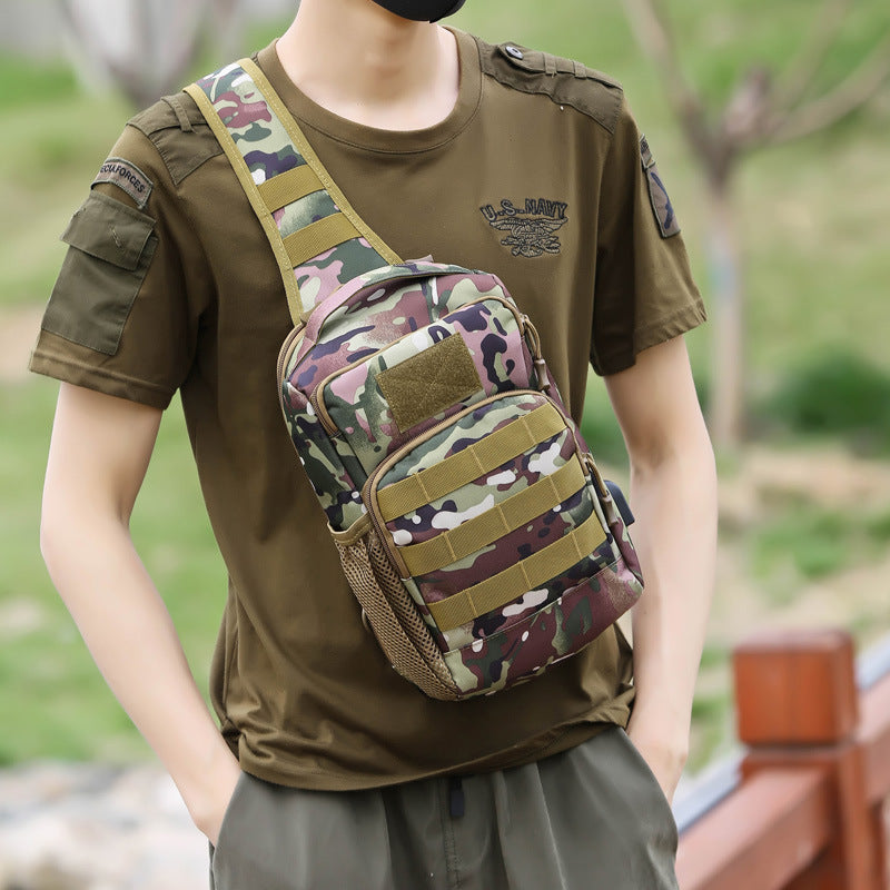 outdoor lure camouflage large capacity multi functional mens shoulder crossbody tactical chest bag