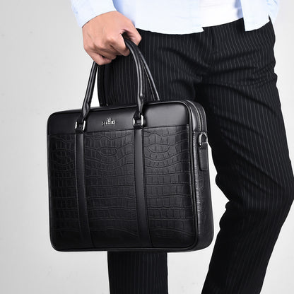 mens horizontal business handbag large capacity