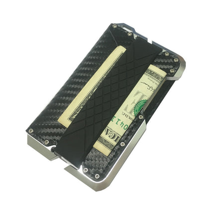 leather card holder anti magnetic metal aluminum alloy wallet