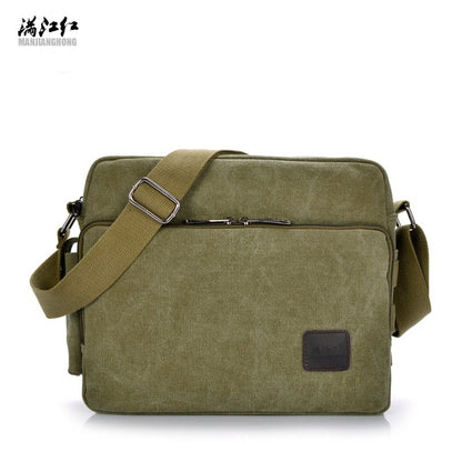 manjianghong new canvas bag bag bag retro trend of mens business metrosexual inclined shoulder bag foreign trade package