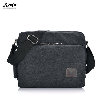 manjianghong new canvas bag bag bag retro trend of mens business metrosexual inclined shoulder bag foreign trade package