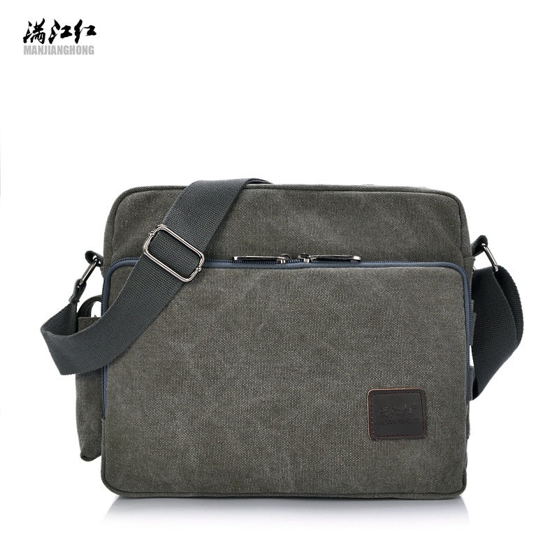 manjianghong new canvas bag bag bag retro trend of mens business metrosexual inclined shoulder bag foreign trade package