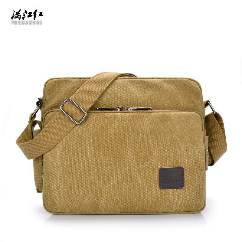 manjianghong new canvas bag bag bag retro trend of mens business metrosexual inclined shoulder bag foreign trade package