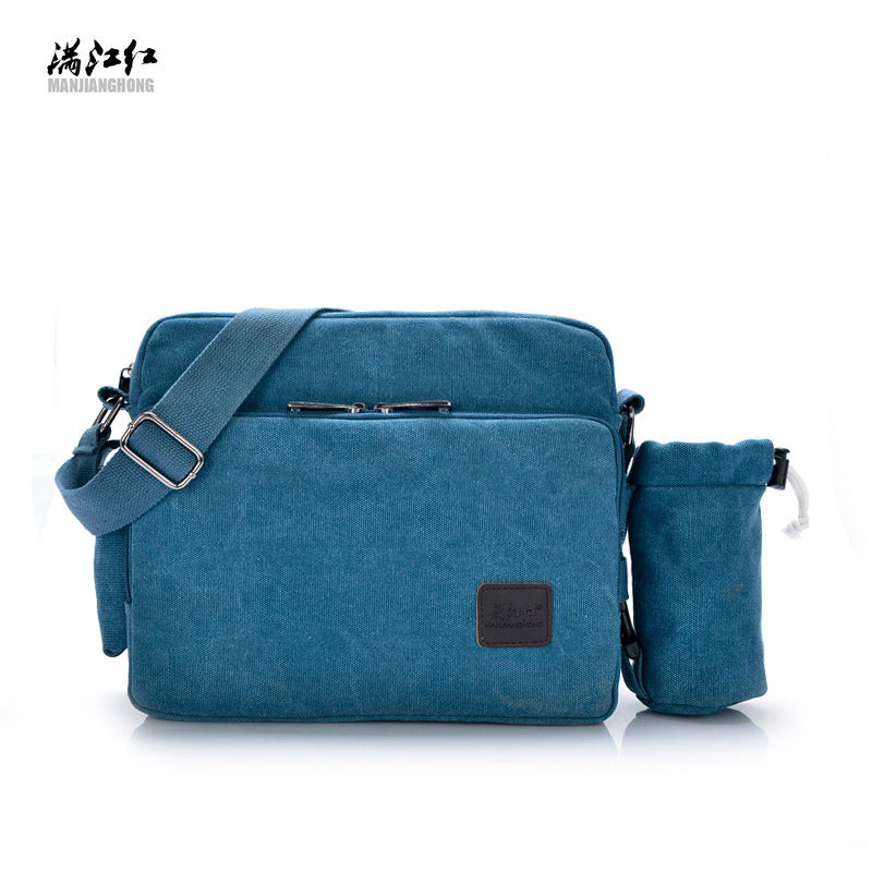 manjianghong new canvas bag bag bag retro trend of mens business metrosexual inclined shoulder bag foreign trade package