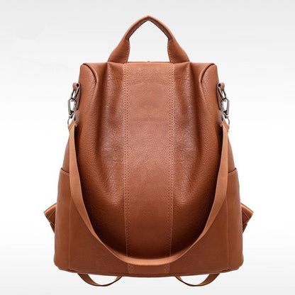 womens solid color large capacity backpack