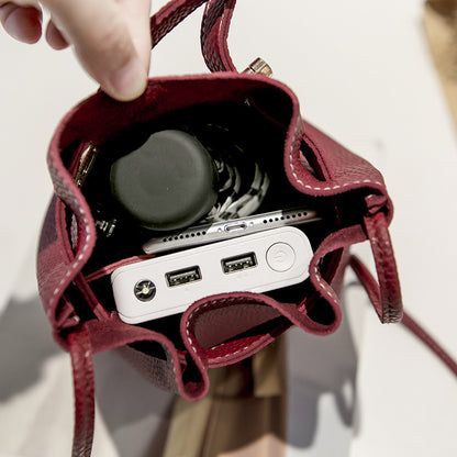 all match lychee pattern bucket bag