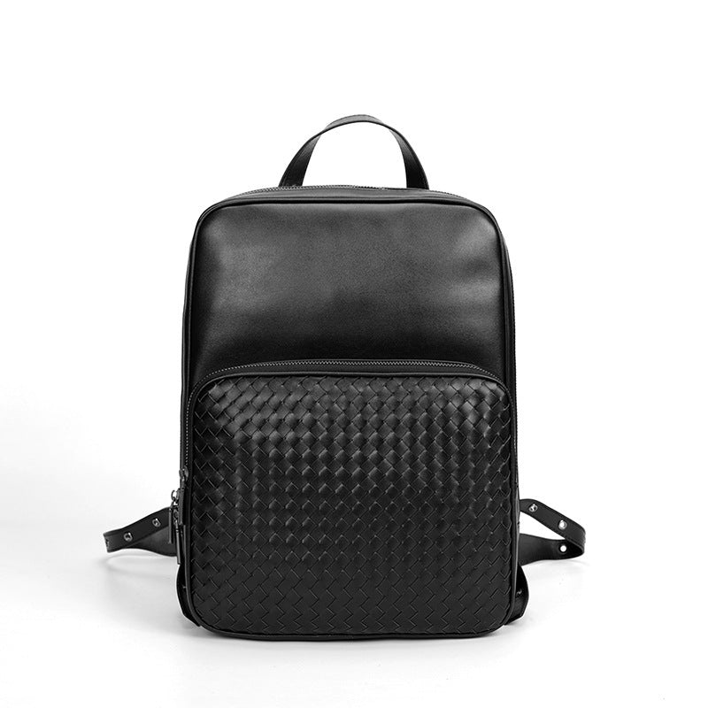 mens business casual backpack woven mens bag simple travel