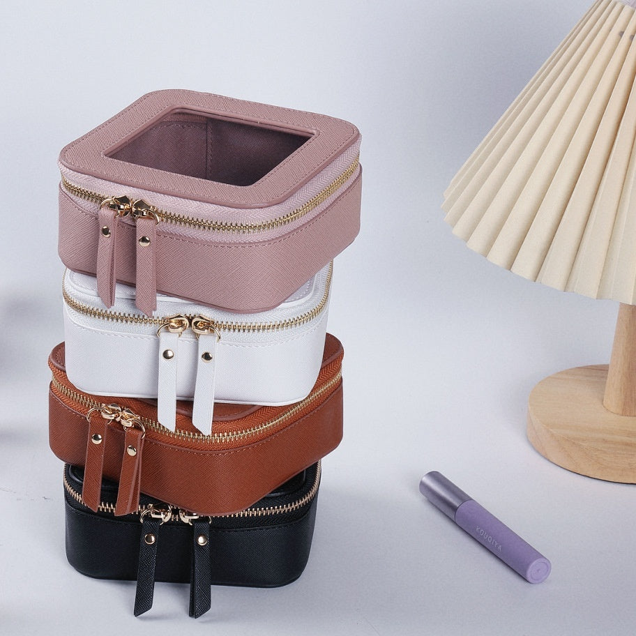 transparent pu cosmetic bag small cosmetics storage bag 1