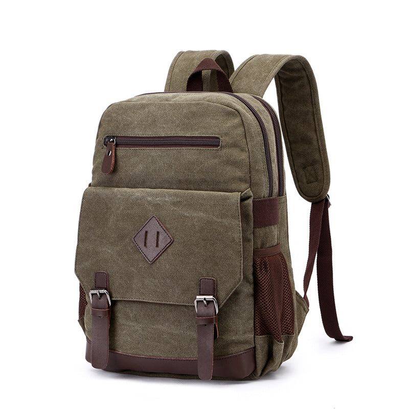 canvas bag retro casual shoulder computer backpack