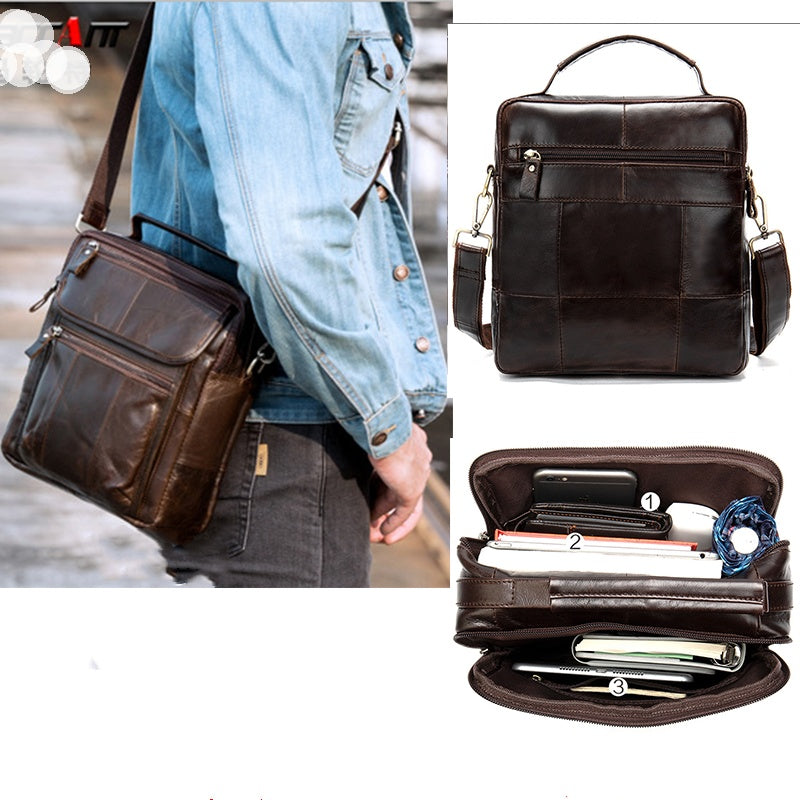 head layer cowhide shoulder bag