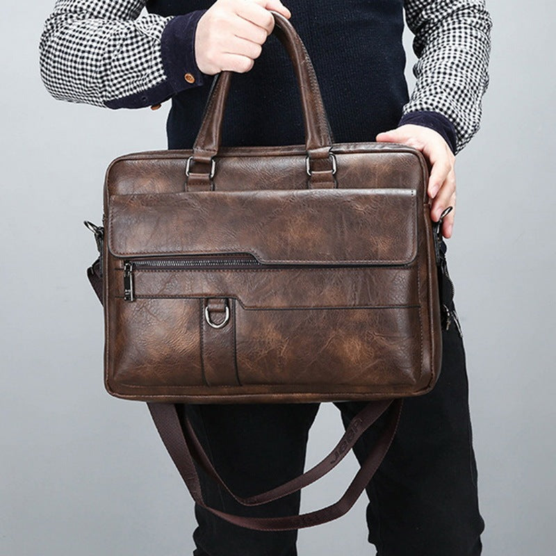 mens crossbody business retro bag