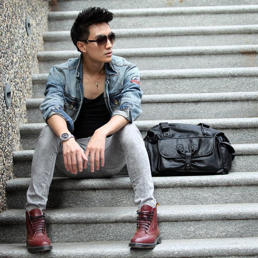 fashion personality hand carrying mens traveling bag