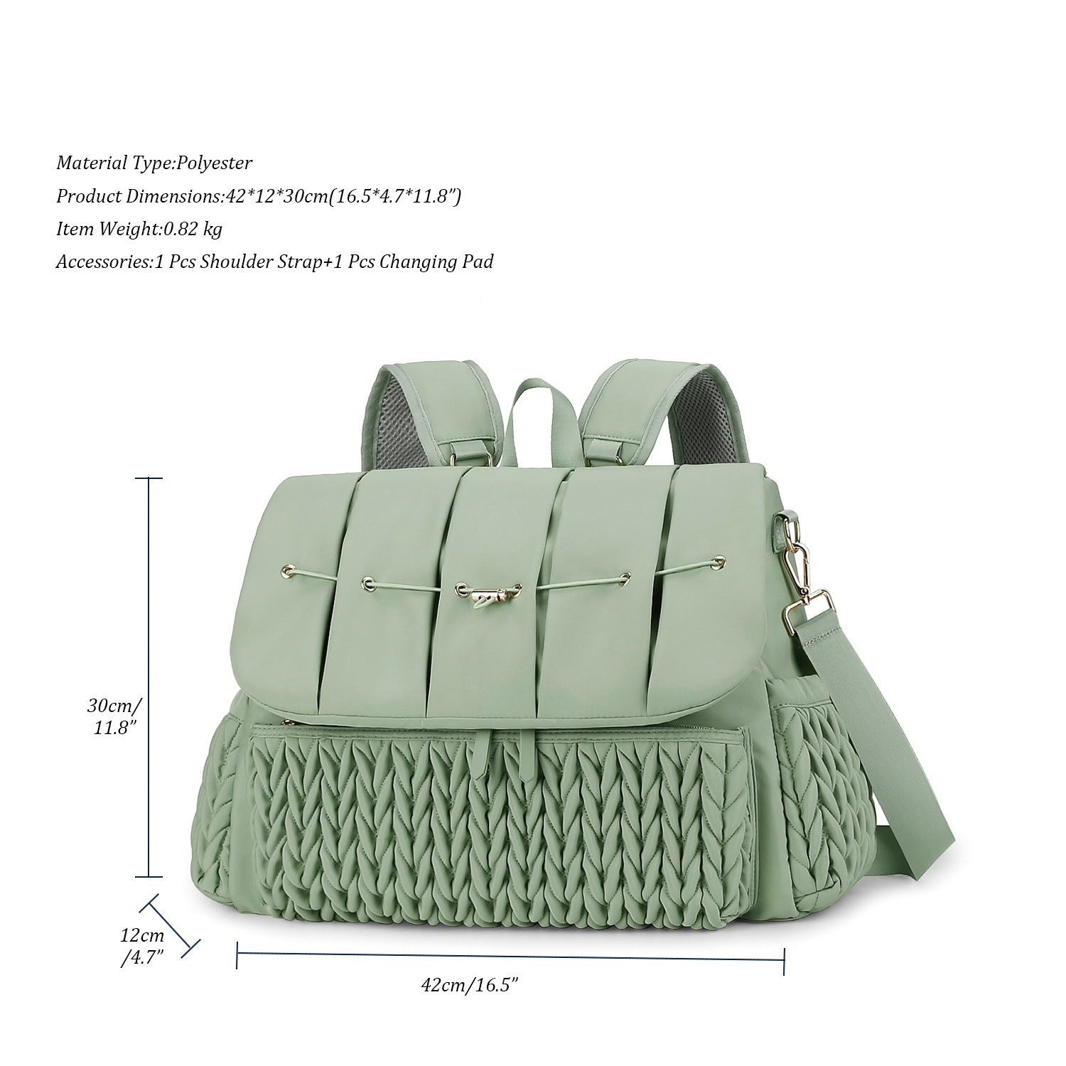 large capacity outdoor travel insulation waterproof diaper bag